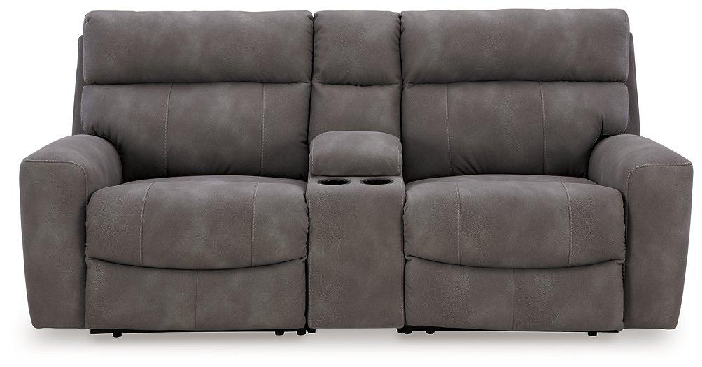 Next - Gen DuraPella Power Reclining Sectional Loveseat with Console - Zara Furniture (Kissimmee,FL)