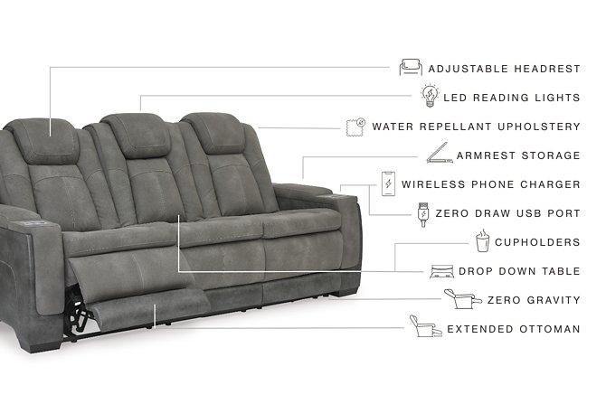 Next - Gen DuraPella Power Reclining Sofa - Zara Furniture (Kissimmee,FL)