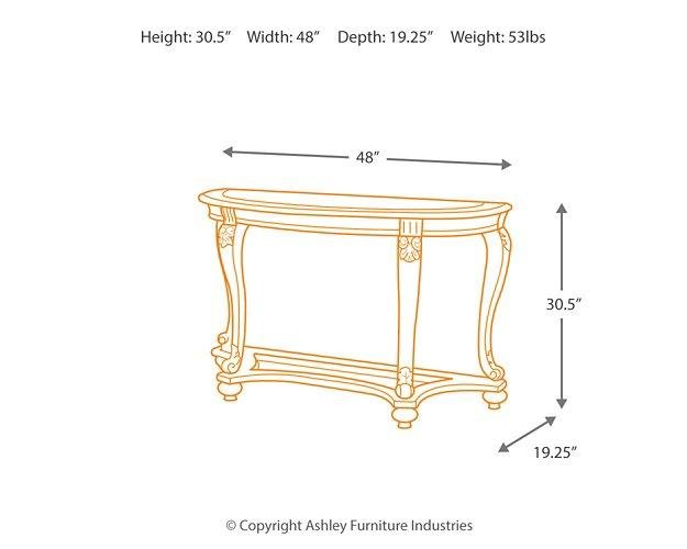 Norcastle Sofa/Console Table - Zara Furniture (Kissimmee,FL)