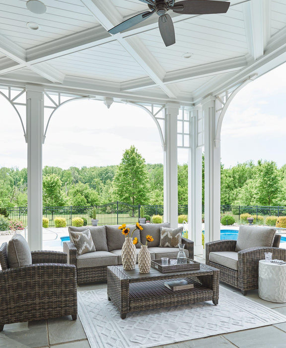 Oasis Court Outdoor Sofa/Chairs/Table Set (Set of 4) - Zara Furniture (Kissimmee,FL)
