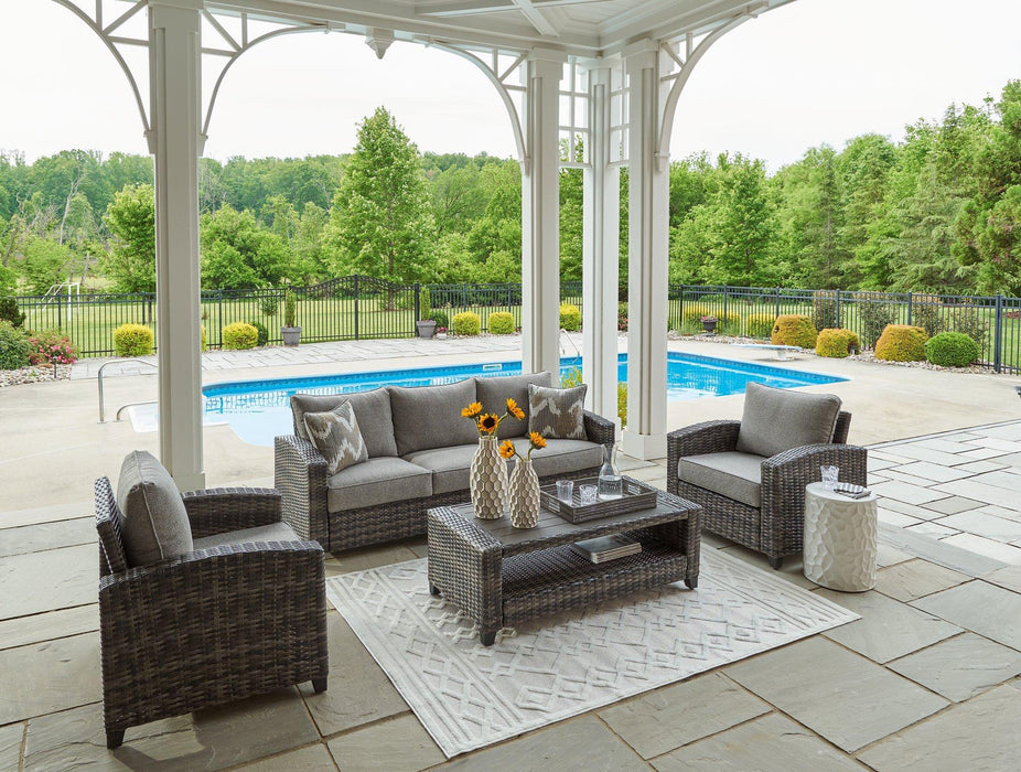 Oasis Court Outdoor Sofa/Chairs/Table Set (Set of 4) - Zara Furniture (Kissimmee,FL)