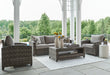 Oasis Court Outdoor Sofa/Chairs/Table Set (Set of 4) - Zara Furniture (Kissimmee,FL)