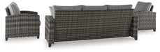 Oasis Court Outdoor Sofa/Chairs/Table Set (Set of 4) - Zara Furniture (Kissimmee,FL)