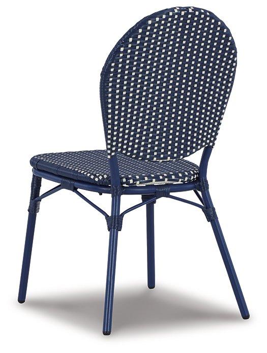 Odyssey Blue Outdoor Table and Chairs (Set of 3) - Zara Furniture (Kissimmee,FL)