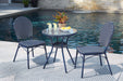 Odyssey Blue Outdoor Table and Chairs (Set of 3) - Zara Furniture (Kissimmee,FL)