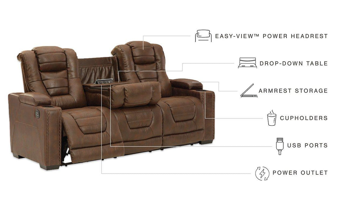 Owner's Box Power Reclining Sofa - Zara Furniture (Kissimmee,FL)