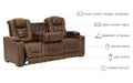 Owner's Box Power Reclining Sofa - Zara Furniture (Kissimmee,FL)