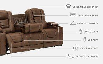 Owner's Box Power Reclining Sofa - Zara Furniture (Kissimmee,FL)