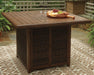 Paradise Trail Bar Table with Fire Pit - Zara Furniture (Kissimmee,FL)