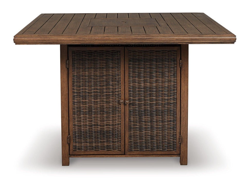 Paradise Trail Bar Table with Fire Pit - Zara Furniture (Kissimmee,FL)