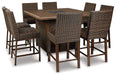 Paradise Trail Bar Table with Fire Pit - Zara Furniture (Kissimmee,FL)