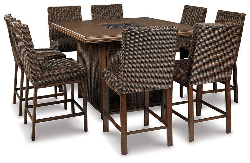 Paradise Trail Bar Table with Fire Pit - Zara Furniture (Kissimmee,FL)