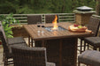 Paradise Trail Bar Table with Fire Pit - Zara Furniture (Kissimmee,FL)