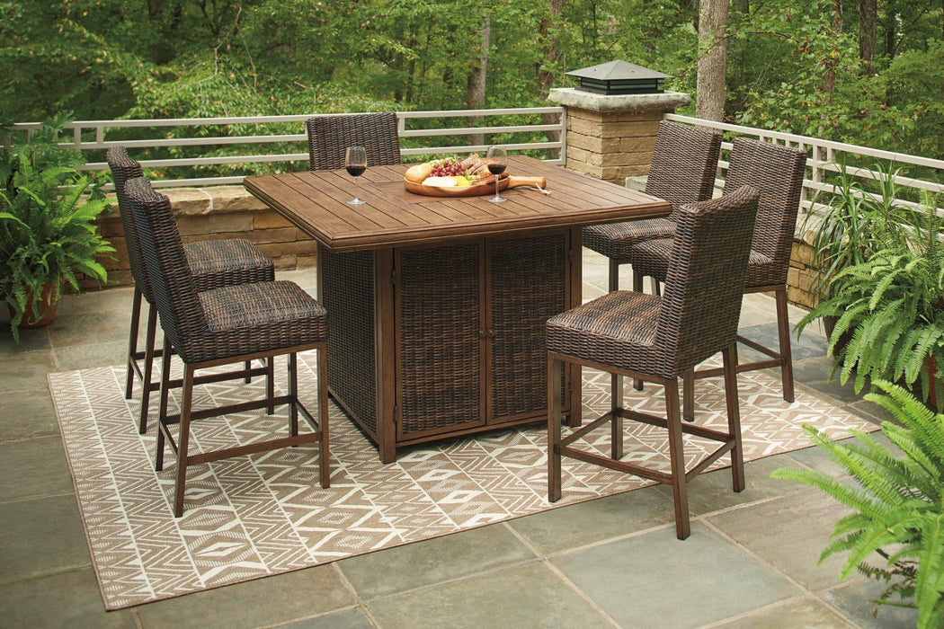 Paradise Trail Outdoor Bar Table Set - Zara Furniture (Kissimmee,FL)