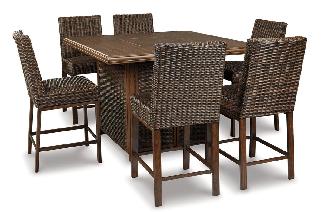 Paradise Trail Outdoor Bar Table Set - Zara Furniture (Kissimmee,FL)
