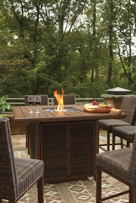Paradise Trail Outdoor Bar Table Set - Zara Furniture (Kissimmee,FL)