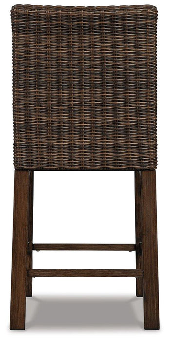 Paradise Trail Outdoor Counter Height Dining Table with 4 Barstools - Zara Furniture (Kissimmee,FL)