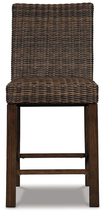 Paradise Trail Outdoor Counter Height Dining Table with 4 Barstools - Zara Furniture (Kissimmee,FL)