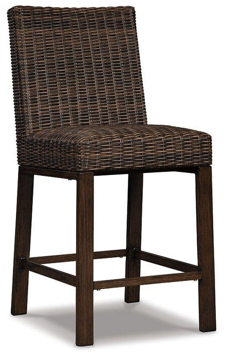 Paradise Trail Outdoor Counter Height Dining Table with 4 Barstools - Zara Furniture (Kissimmee,FL)