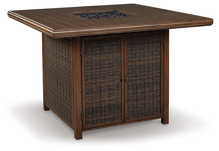 Paradise Trail Outdoor Counter Height Dining Table with 4 Barstools - Zara Furniture (Kissimmee,FL)