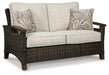 Paradise Trail Outdoor Loveseat, Lounge Chairs and Fire Pit Table - Zara Furniture (Kissimmee,FL)