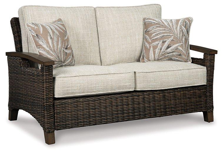 Paradise Trail Outdoor Loveseat, Lounge Chairs and Fire Pit Table - Zara Furniture (Kissimmee,FL)