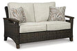 Paradise Trail Outdoor Loveseat, Lounge Chairs and Fire Pit Table - Zara Furniture (Kissimmee,FL)