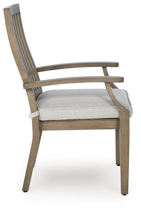 Rainier Ranch Outdoor Arm Chair with Cushion (Set of 2) - Zara Furniture (Kissimmee,FL)