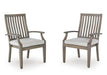 Rainier Ranch Outdoor Arm Chair with Cushion (Set of 2) - Zara Furniture (Kissimmee,FL)