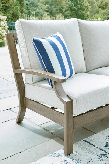 Rainier Ranch Outdoor Loveseat with Cushion - Zara Furniture (Kissimmee,FL)