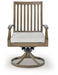 Rainier Ranch Outdoor Swivel Chair with Cushion (Set of 2) - Zara Furniture (Kissimmee,FL)