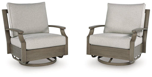 Rainier Ranch Outdoor Swivel Glider Chair with Cushion - Zara Furniture (Kissimmee,FL)