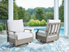 Rainier Ranch Outdoor Swivel Glider Chair with Cushion - Zara Furniture (Kissimmee,FL)