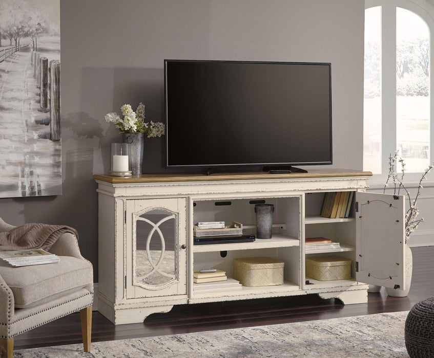 Realyn 74" TV Stand with Electric Fireplace - Zara Furniture (Kissimmee,FL)