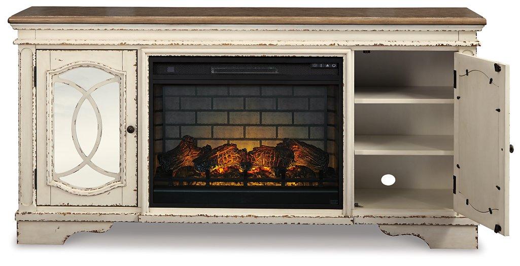 Realyn 74" TV Stand with Electric Fireplace - Zara Furniture (Kissimmee,FL)