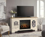 Realyn 74" TV Stand with Electric Fireplace - Zara Furniture (Kissimmee,FL)