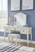 Robbinsdale Mirrored Vanity with Bench - Zara Furniture (Kissimmee,FL)