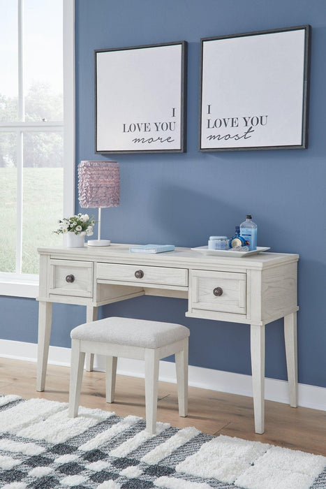 Robbinsdale Mirrored Vanity with Bench - Zara Furniture (Kissimmee,FL)
