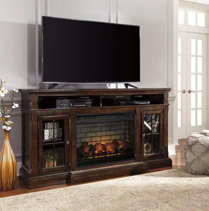 Roddinton 72" TV Stand with Electric Fireplace - Zara Furniture (Kissimmee,FL)