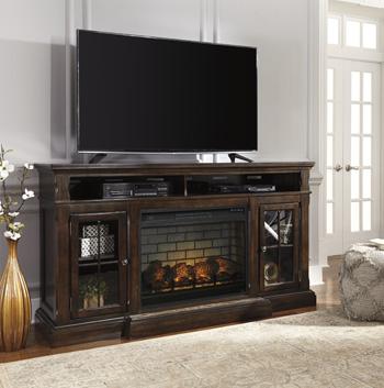 Roddinton 72" TV Stand with Electric Fireplace - Zara Furniture (Kissimmee,FL)