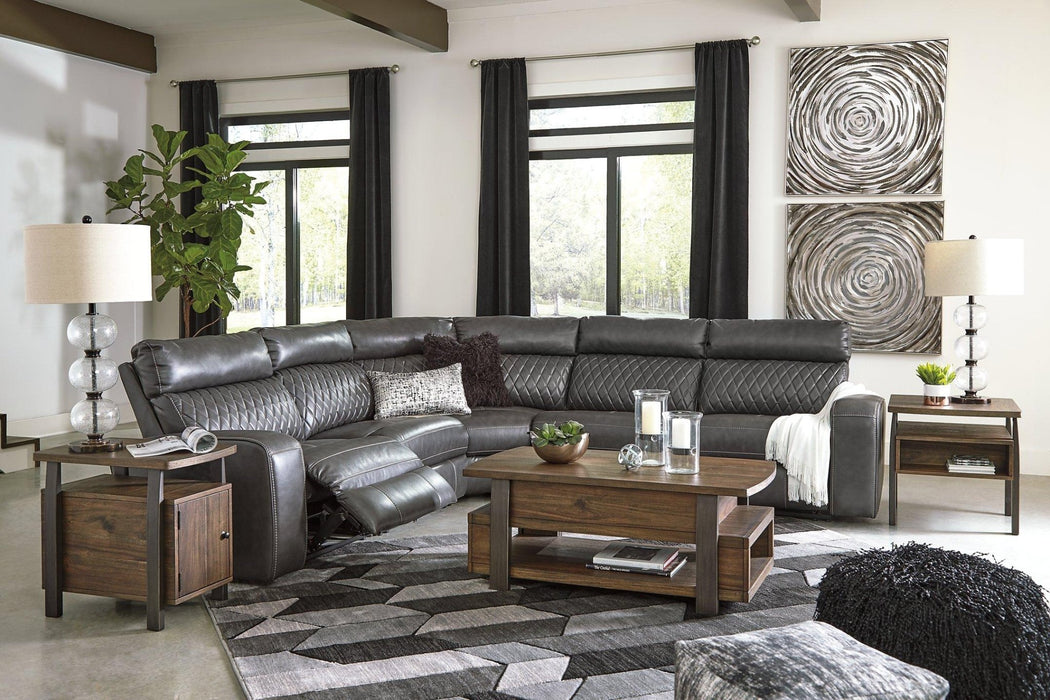 Samperstone Power Reclining Sectional - Zara Furniture (Kissimmee,FL)