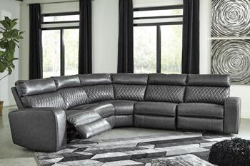 Samperstone Power Reclining Sectional - Zara Furniture (Kissimmee,FL)