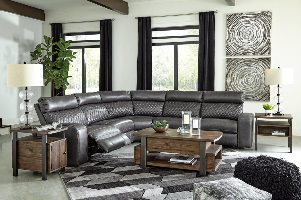 Samperstone Power Reclining Sectional - Zara Furniture (Kissimmee,FL)