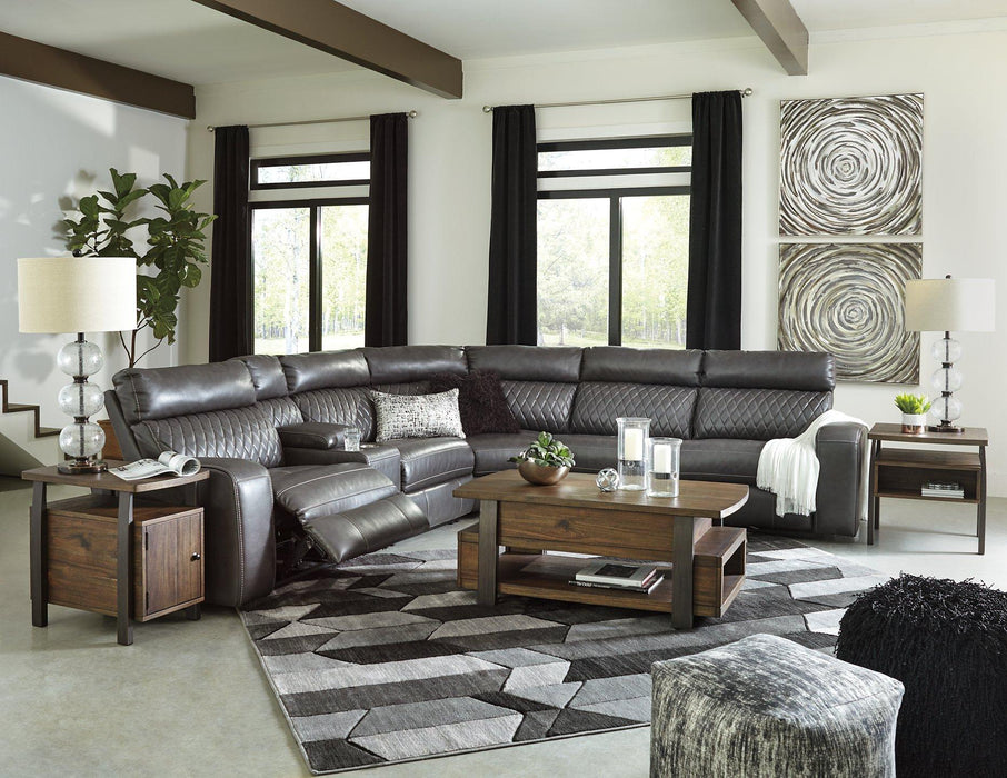 Samperstone Power Reclining Sectional - Zara Furniture (Kissimmee,FL)