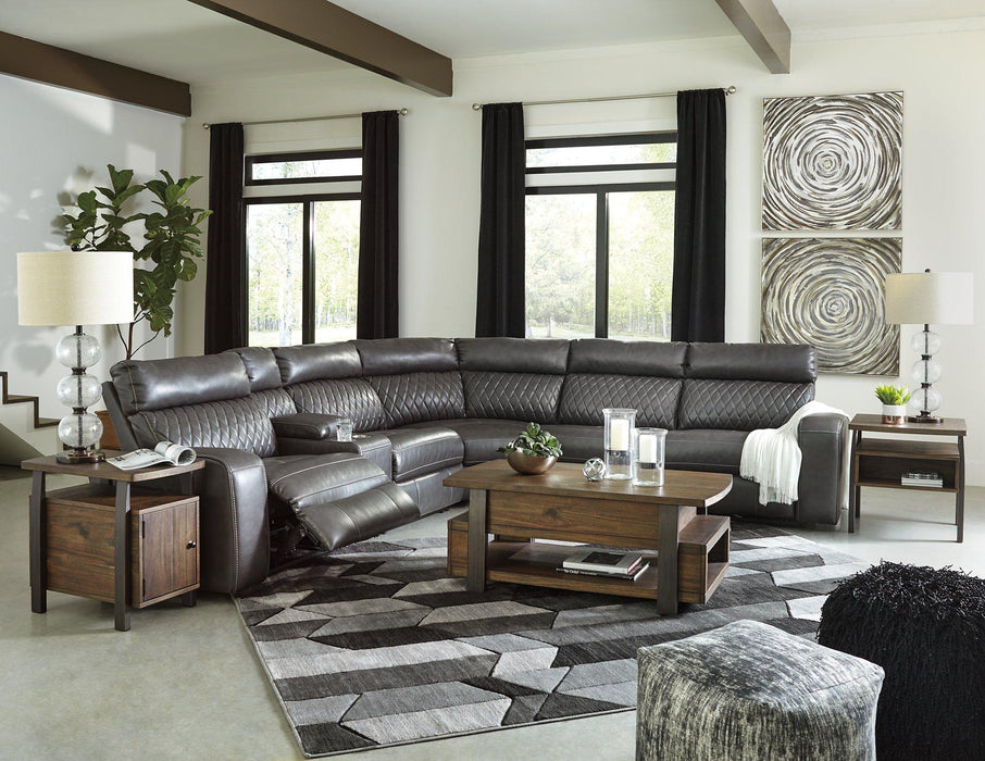 Samperstone Power Reclining Sectional - Zara Furniture (Kissimmee,FL)