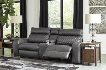 Samperstone Power Reclining Sectional - Zara Furniture (Kissimmee,FL)