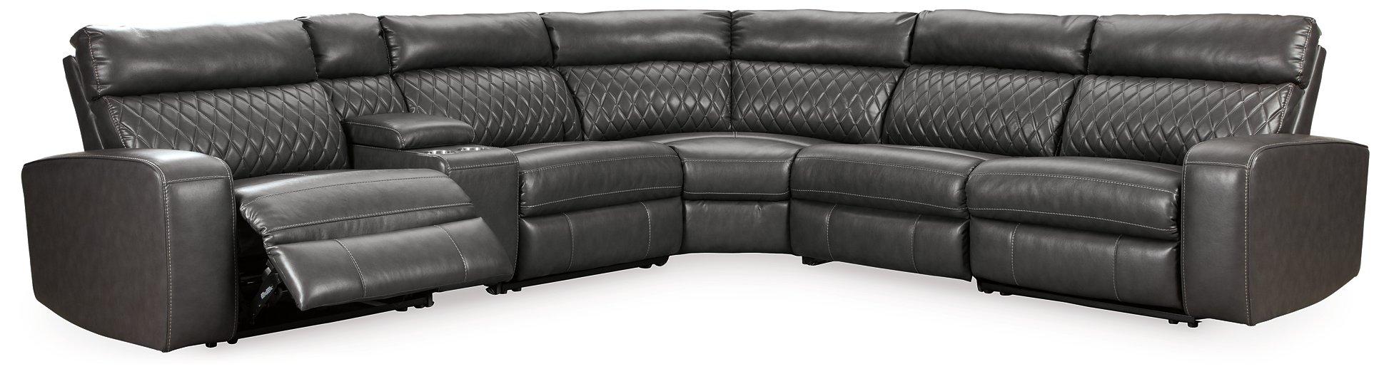 Samperstone Power Reclining Sectional - Zara Furniture (Kissimmee,FL)