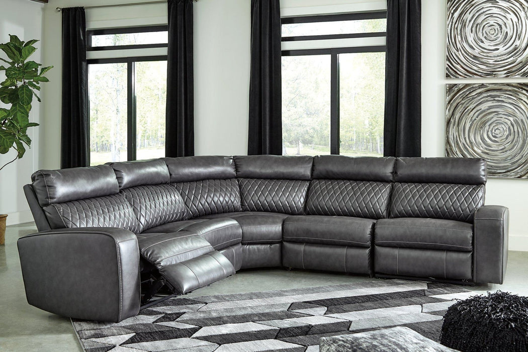 Samperstone Power Reclining Sectional - Zara Furniture (Kissimmee,FL)