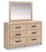 Sanginlane Dresser and Mirror - Zara Furniture (Kissimmee,FL)