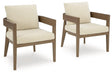 Serene Bay Outdoor Dining Arm Chair with Cushion (Set of 2) - Zara Furniture (Kissimmee,FL)